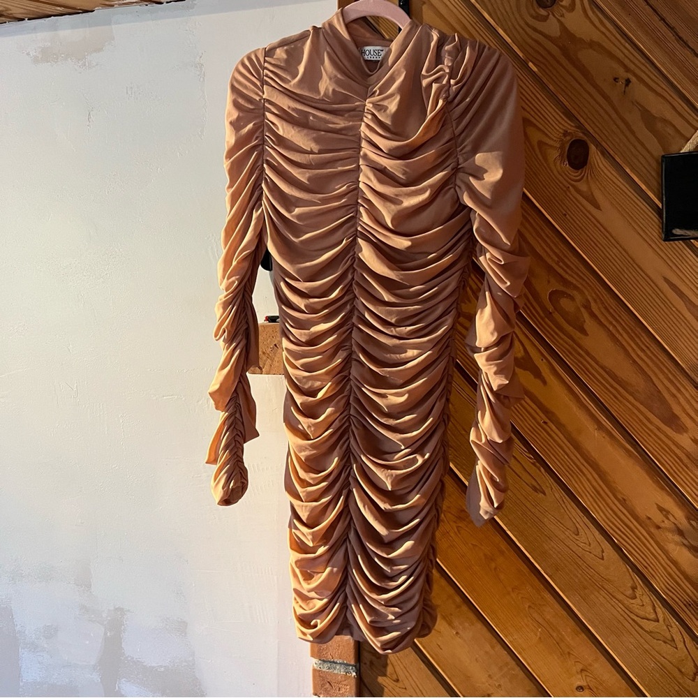 House of CB London Soleil Dress scrunched up flattering bodycon dress Size L🔥 - Picture 6 of 11